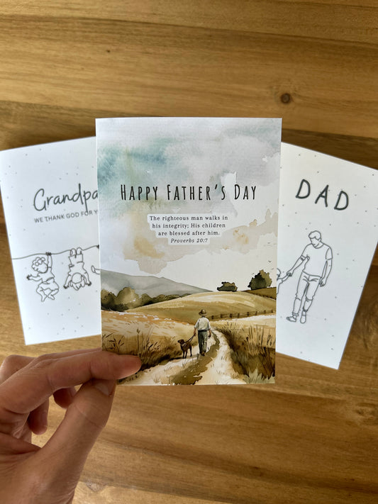 Happy Father’s Day Card-Watercolor